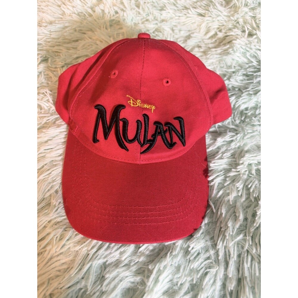 NEW Disney MULAN Movie Promo Hat 2019 Red Adjustable Strap Rare Promotional Cap